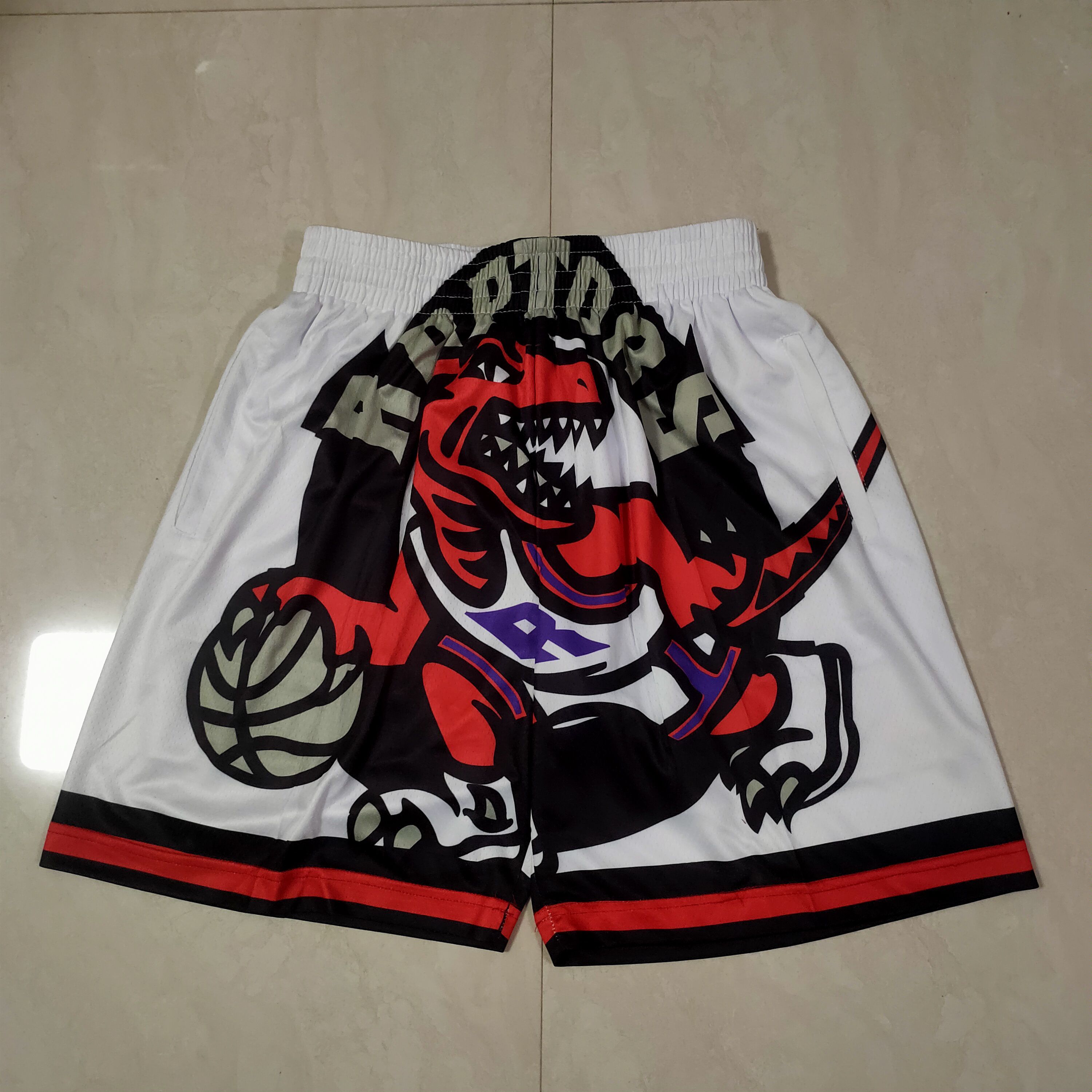 Men NBA 2021 Toronto Raptors White Shorts